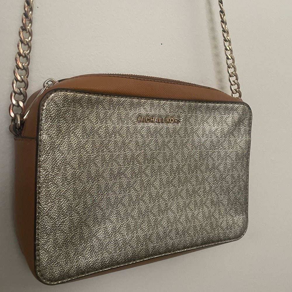 Michael Kors metallic crossbody bag